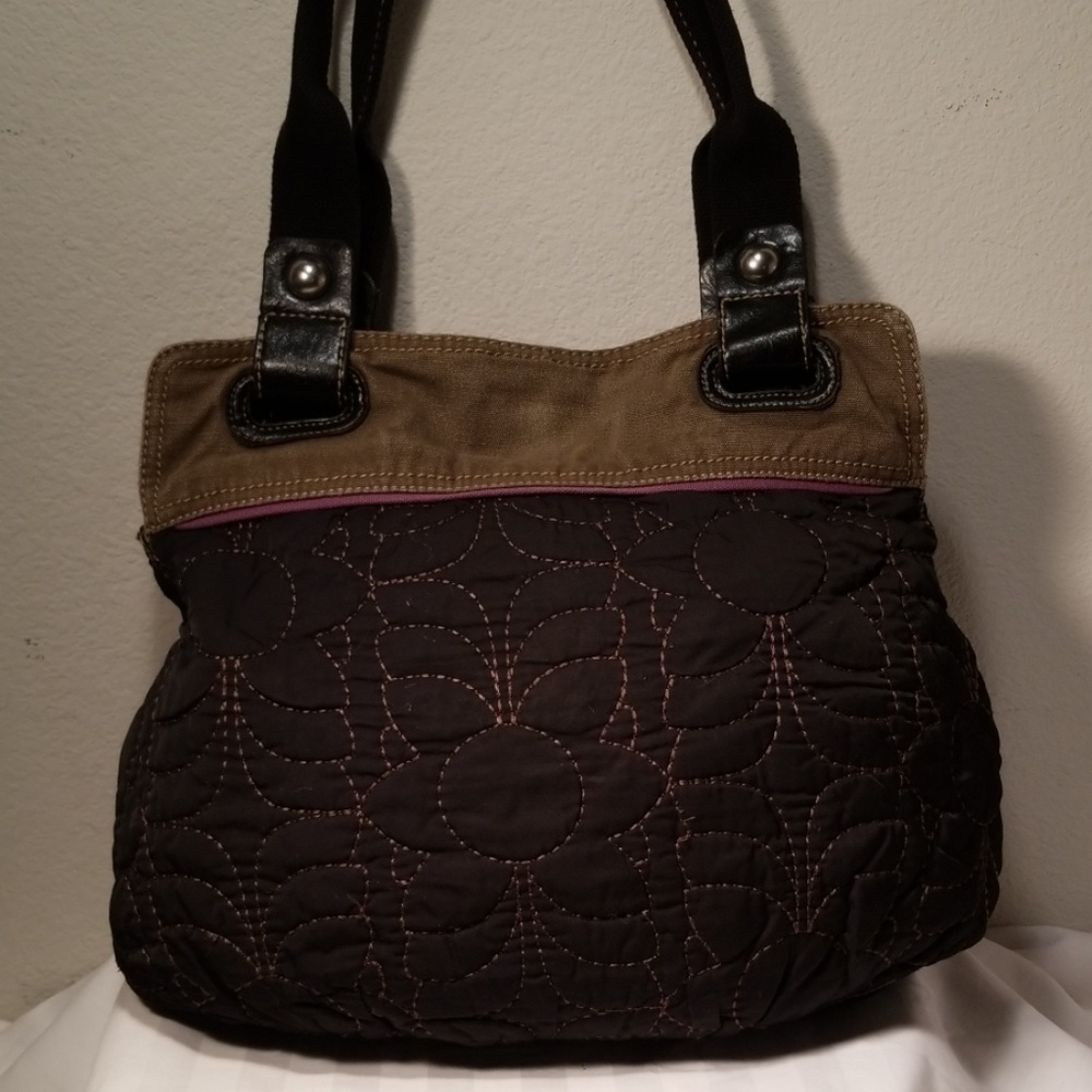 Fossil Key Per Canvas And Quilt Flower Print Bag - image 1